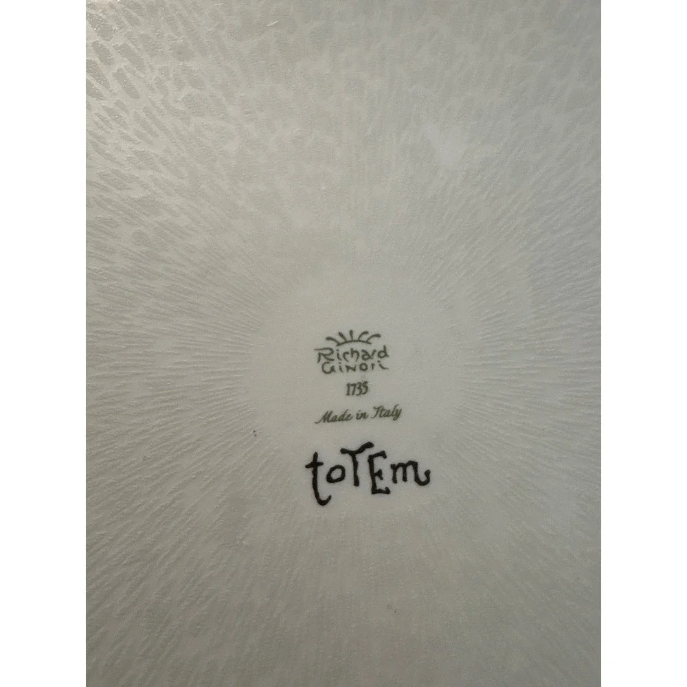 Richard Ginori Totem Tiger Courage Never Quits Porcelain Tray Made in Italy Red - Picture 4 of 5